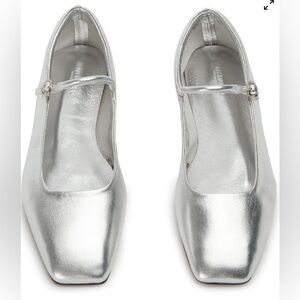 Tony Bianco Bambi Silver Shimmer Flats - 7.5